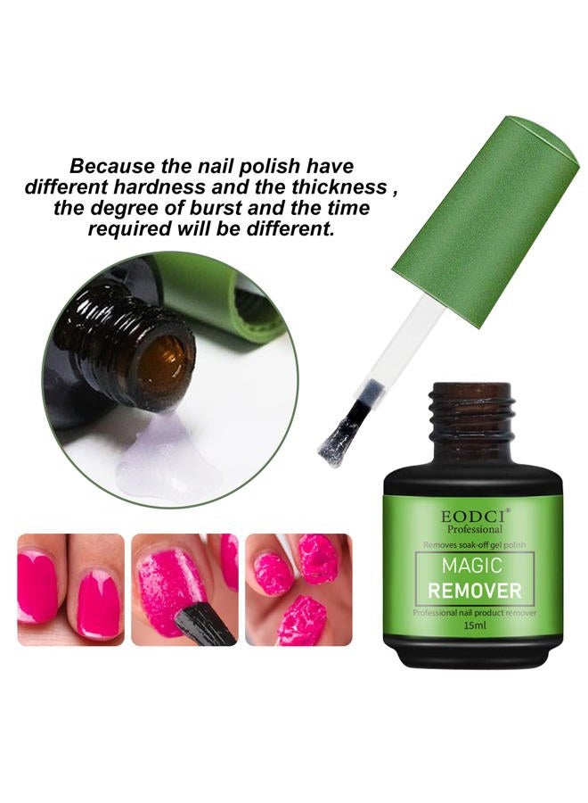 Eodci 3Pcs Magic Nail Polish Remover, Soak-Off Quick,Quickly & Easily Professional Remove Gel Nail Polish, Gel Polish Remover for Nails - Image 5